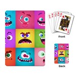Monsters-emotions-scary-faces-masks-with-mouth-eyes-aliens-monsters-emoticon-set Playing Cards Single Design (Rectangle) Back