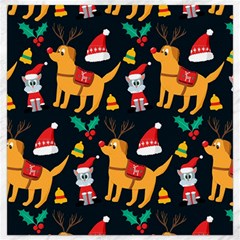 Funny Christmas Pattern Background Canvas 12  X 12  by uniart180623