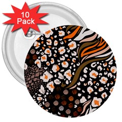 Trendy-mix-animal-skin-prints 3  Buttons (10 Pack)  by uniart180623