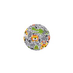 Seamless-pattern-with-wildlife-cartoon 1  Mini Magnets by uniart180623
