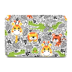 Seamless-pattern-with-wildlife-cartoon Plate Mats by uniart180623