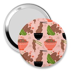 Japanese Street Food  Soba Noodle In Bowls 3  Handbag Mirrors by uniart180623