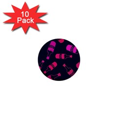 Wine Bottles Background Graphic 1  Mini Buttons (10 Pack)  by uniart180623
