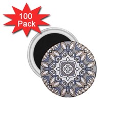 Flower Art Decorative Mandala Pattern Ornamental 1 75  Magnets (100 Pack)  by uniart180623