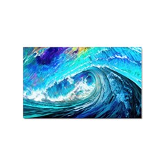 Tsunami Waves Ocean Sea Nautical Nature Water Painting Sticker Rectangular (10 Pack) by uniart180623
