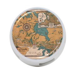 World Map Travel Pattern Architecture 4-port Usb Hub (one Side) by uniart180623