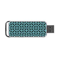 Mazipoodles Blue Donuts Polka Dot Portable Usb Flash (one Side) by Mazipoodles