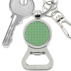 Mazipoodles Green White Donuts Polka Dot  Bottle Opener Key Chain by Mazipoodles
