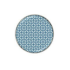 Mazipoodles Dusty Duck Egg Blue White Donuts Polka Dot Hat Clip Ball Marker (10 Pack) by Mazipoodles
