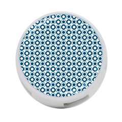 Mazipoodles Dusty Duck Egg Blue White Donuts Polka Dot 4-port Usb Hub (one Side) by Mazipoodles