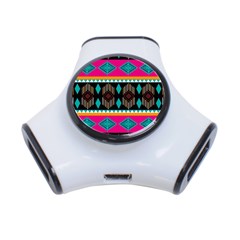 Abstract Art Pattern Design Vintage 3-port Usb Hub by Ravend