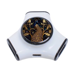 Peacock Plumage Bird Decorative Pattern Graceful 3-port Usb Hub by Ravend