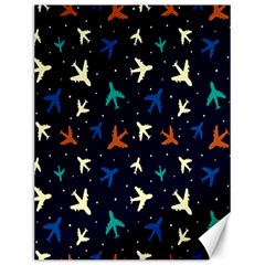 Blue Background Cute Airplanes Canvas 12  X 16  by ConteMonfrey
