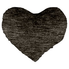 Gray Digital Fabric Vintage Large 19  Premium Flano Heart Shape Cushions by ConteMonfrey
