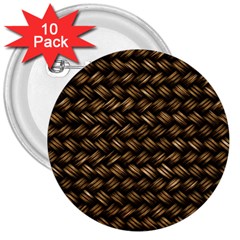 Brown Straw - Country Side 3  Buttons (10 Pack)  by ConteMonfrey