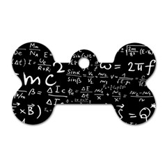 E=mc2 Text Science Albert Einstein Formula Mathematics Physics Dog Tag Bone (two Sides) by uniart180623
