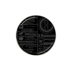 Black Background With Text Overlay Mathematics Trigonometry Hat Clip Ball Marker by uniart180623
