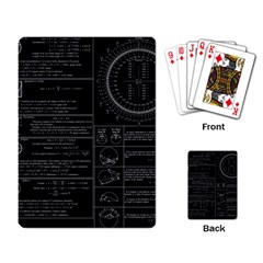 Black Background With Text Overlay Mathematics Trigonometry Playing Cards Single Design (rectangle) by uniart180623
