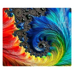 Colorful Digital Art Fractal Design Premium Plush Fleece Blanket (small) by uniart180623