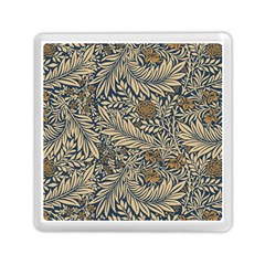 Brown Vintage Background Vintage Floral Pattern Brown Memory Card Reader (square) by uniart180623