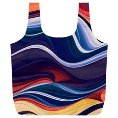 Wave Of Abstract Colors Full Print Recycle Bag (xl) by uniart180623