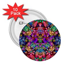 Flower Patterns Abstract Pattern Digital Art 2 25  Buttons (10 Pack)  by uniart180623