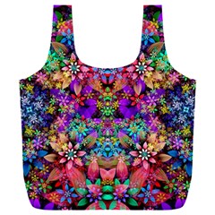 Flower Patterns Abstract Pattern Digital Art Full Print Recycle Bag (xxl) by uniart180623
