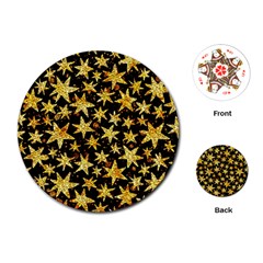 Shiny Glitter Stars Playing Cards Single Design (round) by uniart180623