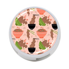 Doodle Yakisoba Seamless Pattern Background Cartoon Japanese Street Food 4-port Usb Hub (one Side) by Grandong