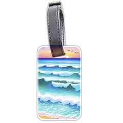 Ocean Sea Waves Beach Luggage Tag (two Sides) by Simbadda