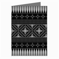 Abstract Art Artistic Backdrop Black Brush Card Greeting Cards (pkg Of 8) by Simbadda