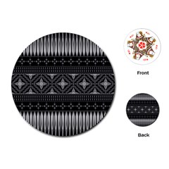 Abstract Art Artistic Backdrop Black Brush Card Playing Cards Single Design (round) by Simbadda