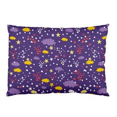 Pattern Cute Clouds Stars Pillow Case by Simbadda