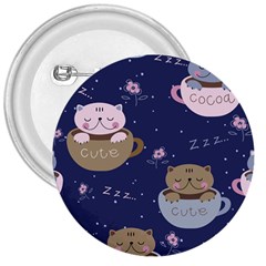 Cute Kittens Sleep Sweetly Mugs 3  Buttons by Simbadda