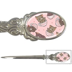 Seamless Pattern Adorable Cat Inside Cup Letter Opener by Simbadda