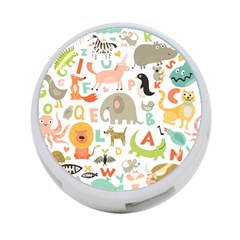 Children Alphabet Seamless Pattern 4-port Usb Hub (one Side) by Simbadda