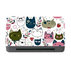 Pattern With Cute Cat Heads Memory Card Reader With Cf by Simbadda
