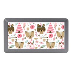 Pink Animals Pattern Memory Card Reader (mini) by Simbadda