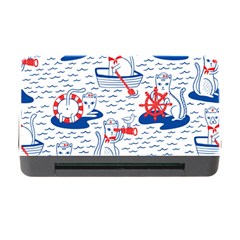 Nautical Cats Seamless Pattern Memory Card Reader With Cf by Simbadda