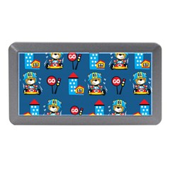 Racing-car-printing-set-cartoon-vector-pattern Memory Card Reader (mini) by Simbadda