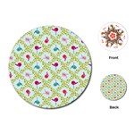 Birds Pattern Background Playing Cards Single Design (Round) Front
