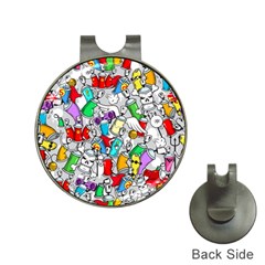 Graffiti Characters Seamless Pattern Hat Clips With Golf Markers by Simbadda