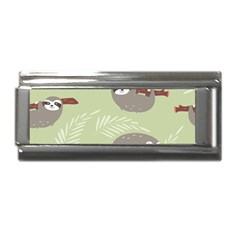 Sloths-pattern-design Superlink Italian Charm (9mm) by Simbadda