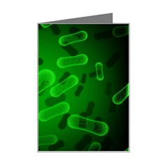 Green-rod-shaped-bacteria Mini Greeting Card by Simbadda