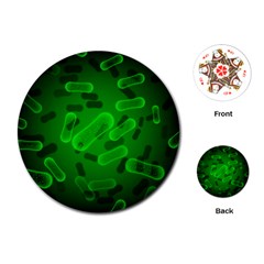 Green-rod-shaped-bacteria Playing Cards Single Design (round) by Simbadda