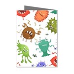 Dangerous-streptococcus-lactobacillus-staphylococcus-others-microbes-cartoon-style-vector-seamless-p Mini Greeting Cards (Pkg of 8) Left