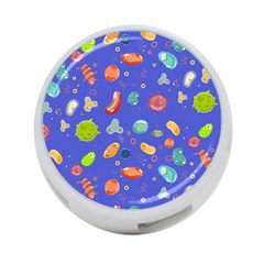 Virus-seamless-pattern 4-port Usb Hub (one Side) by Simbadda
