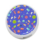 Virus-seamless-pattern 4-Port USB Hub (One Side) Front