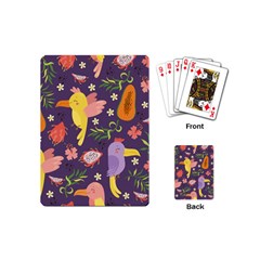 Exotic-seamless-pattern-with-parrots-fruits Playing Cards Single Design (mini) by Simbadda