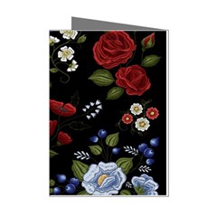 Floral-folk-fashion-ornamental-embroidery-pattern Mini Greeting Cards (pkg Of 8) by Simbadda